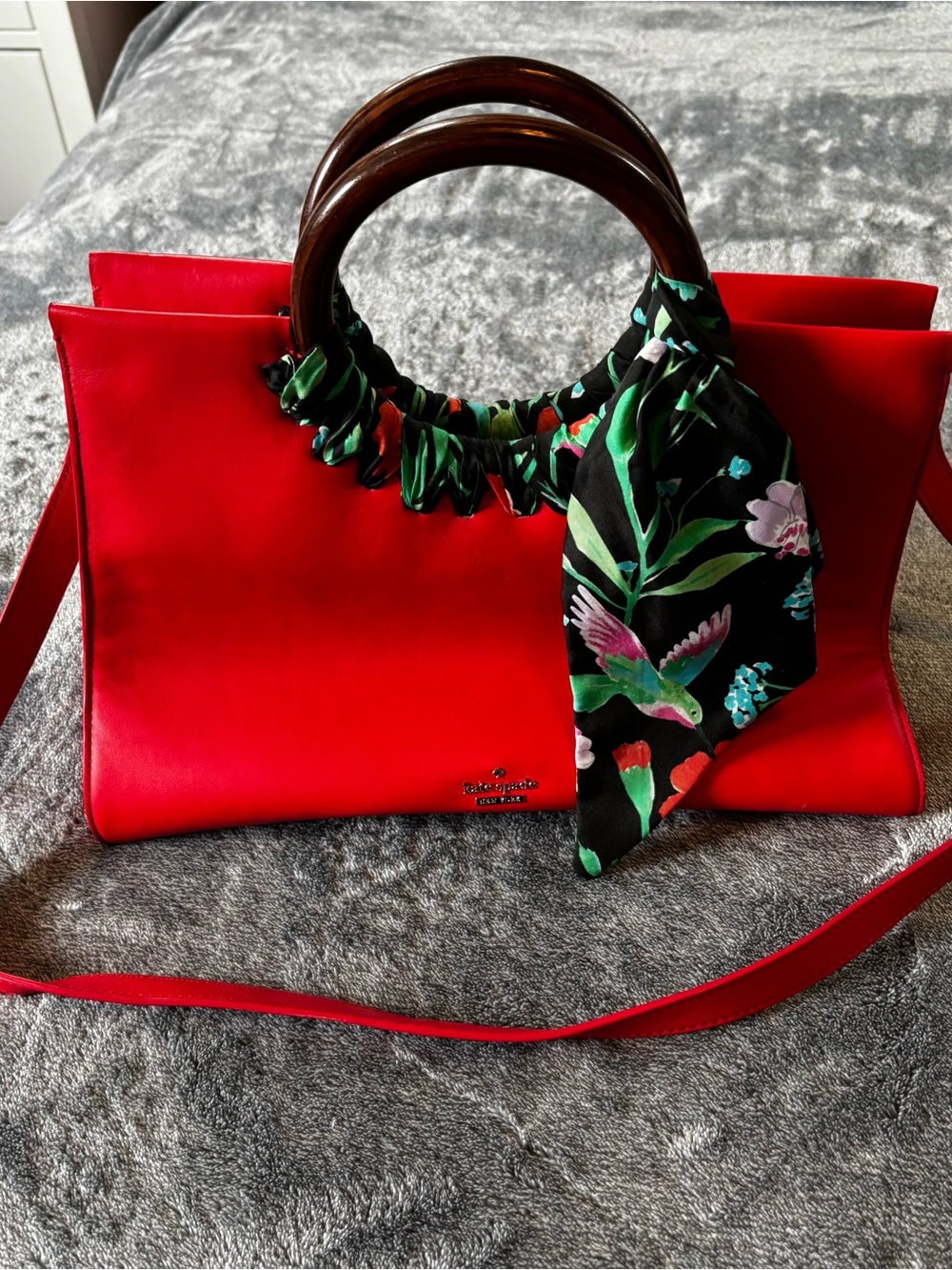 Kate Spade Ridgefield Street Katarina Satchel Prickly Pear Red Leather Bag